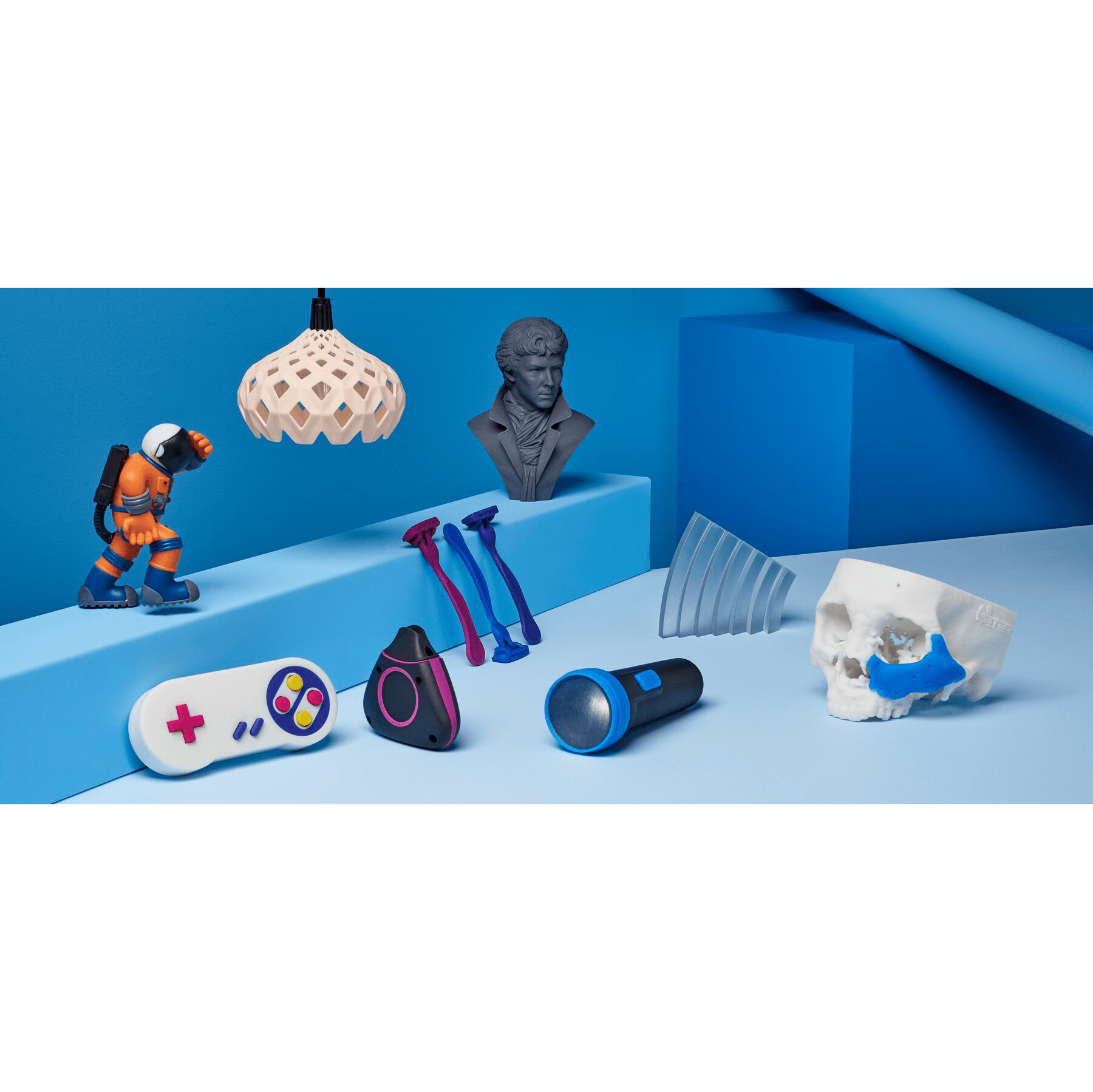 Formlabs colourful 3d printed parts