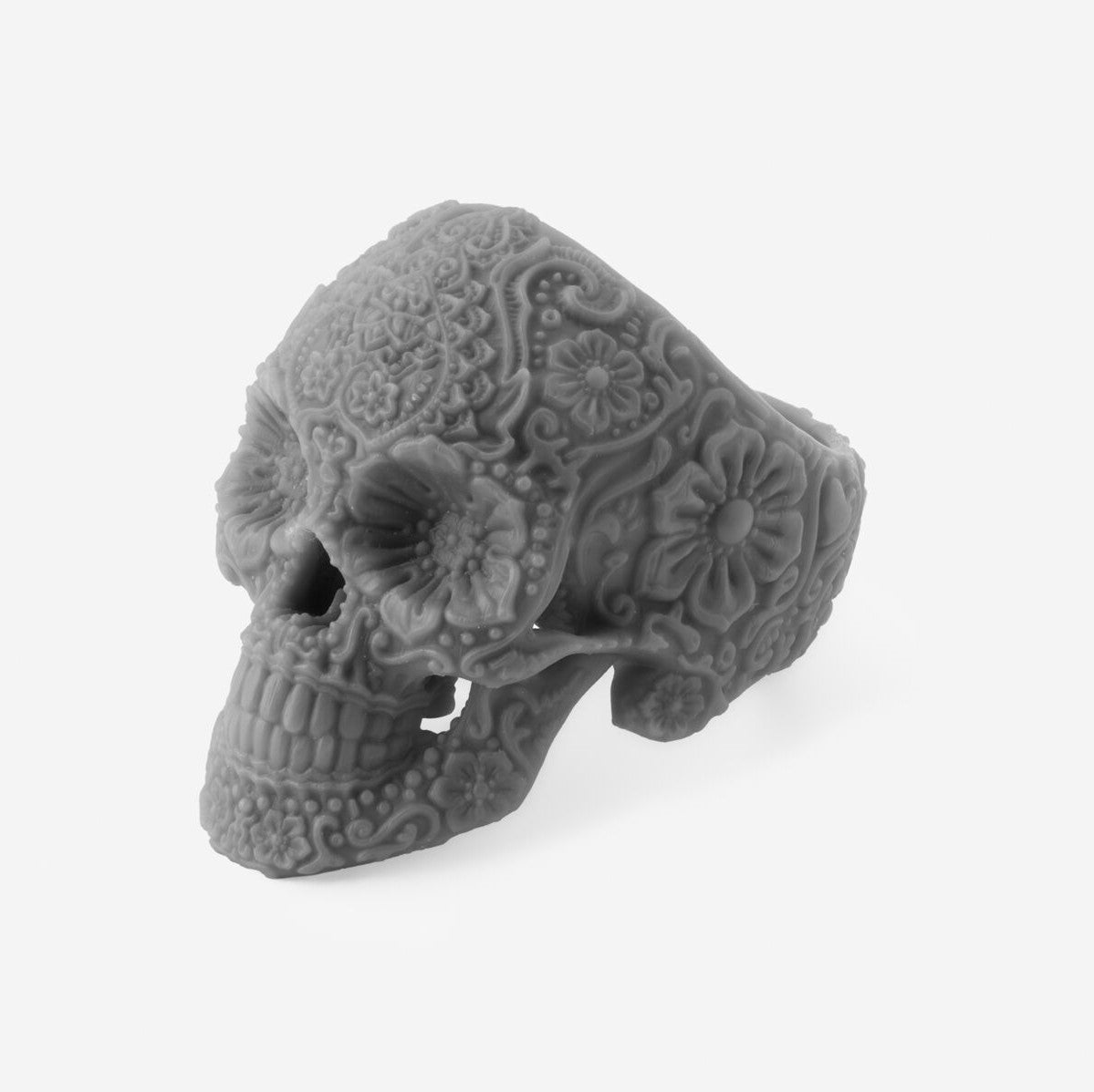3d printed floral skull