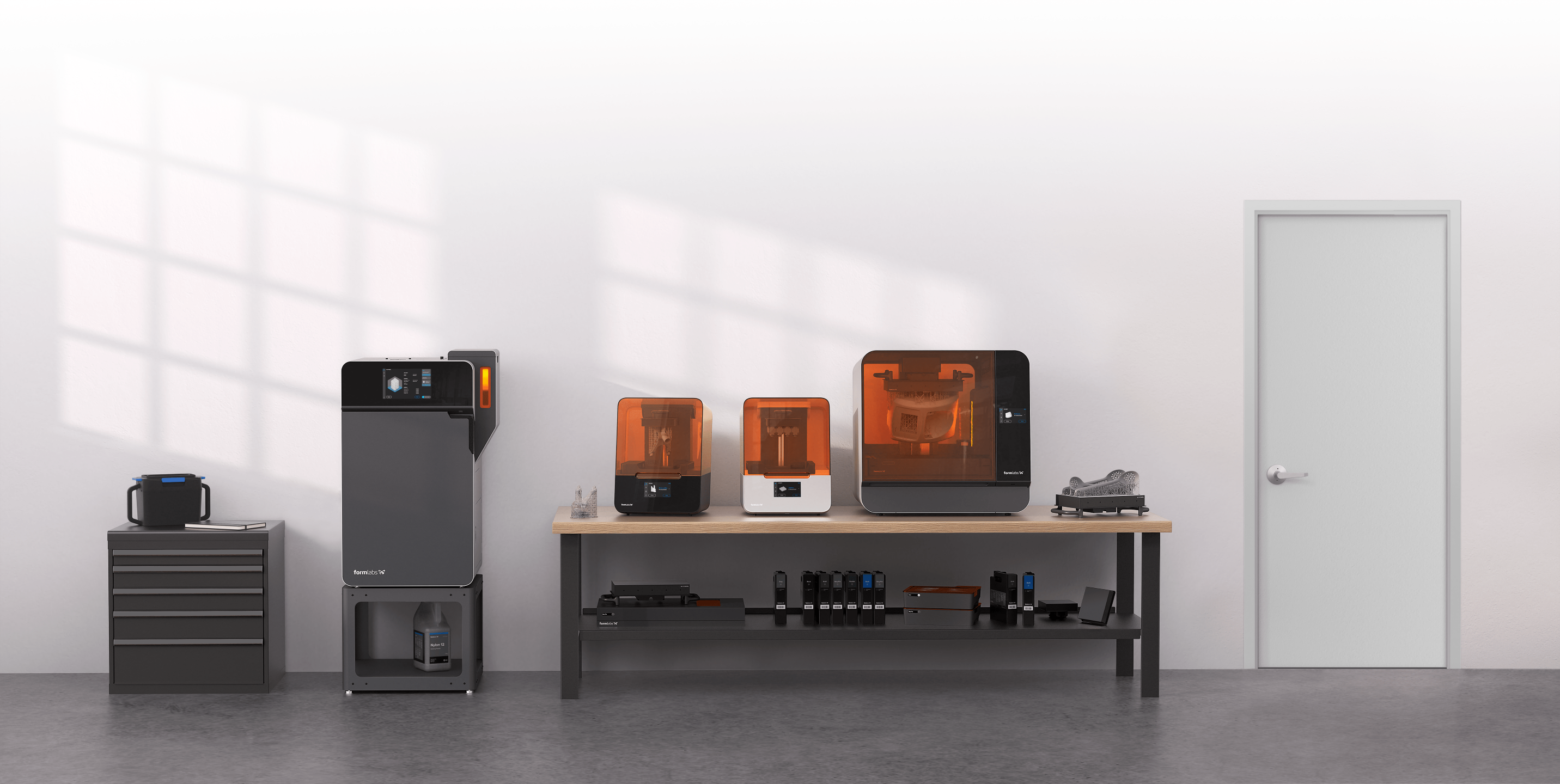 Formlabs 3D printers and materials including the Form 3+ Form 3B+ Form 3L and Fuse 1+ 30W