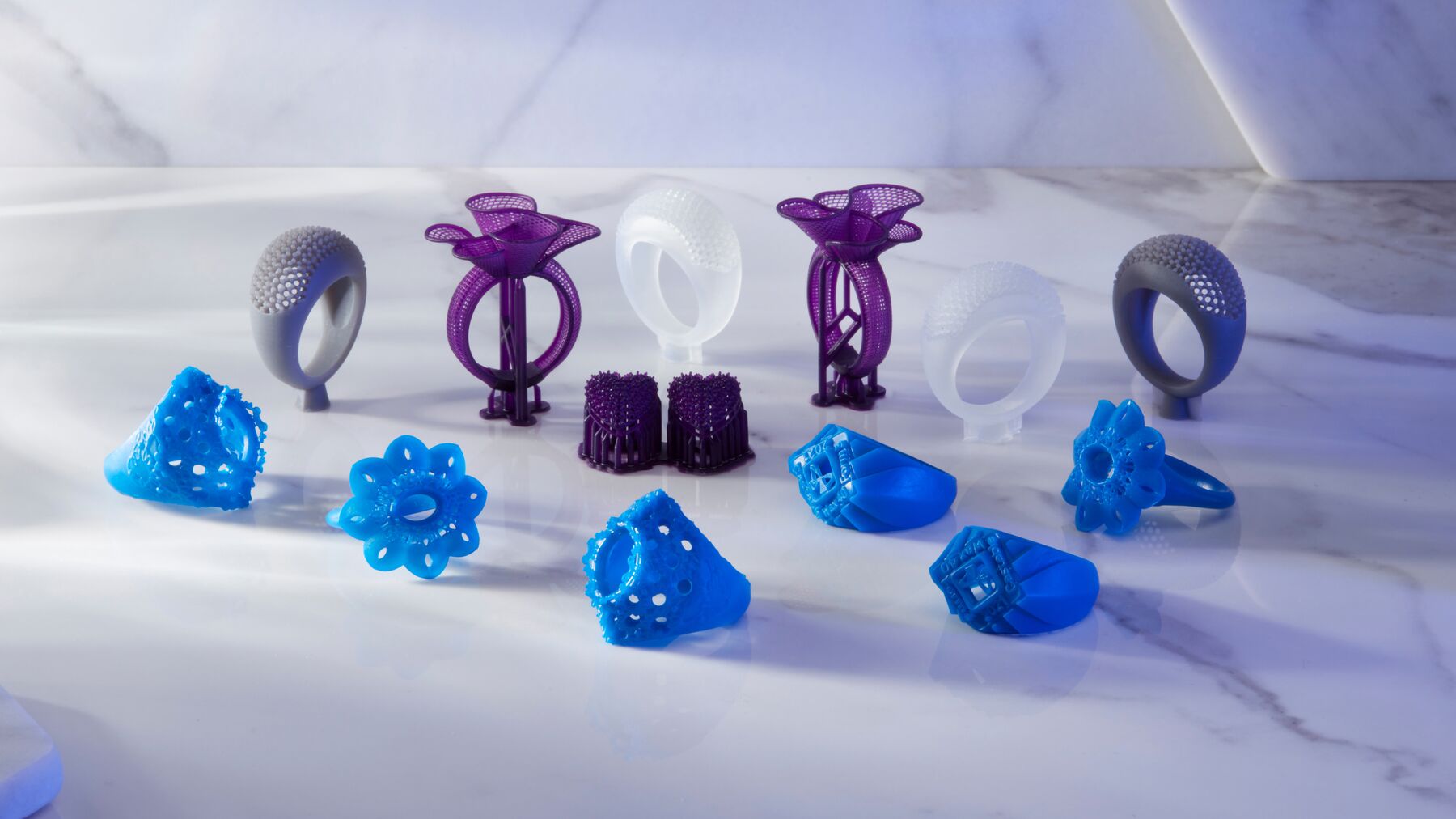3D printed jewellery parts and resin