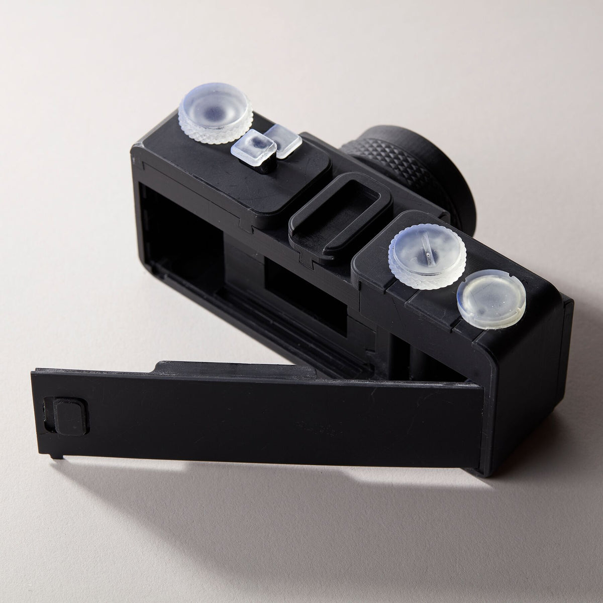 clear resin on black resin - camera shell